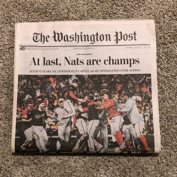 Copy of Washington Post Celebrating Washington Nationals World Series Win - Picture 3 of 8